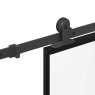 Плъзгаща се врата с обков 102,5x205 см Закалено стъкло алуминий