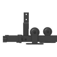 Комплект механизъм за плъзгаща врата, 305 см, стомана, черен