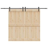 Комплект механизъм за плъзгаща врата, 305 см, стомана, черен