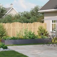 Кашпа, антрацит, 360x80x40 см, стомана