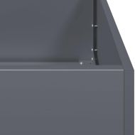 Кашпа, антрацит, 40x80x80 см, стомана