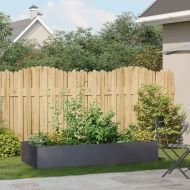 Кашпа, антрацит, 200x80x40 см, стомана