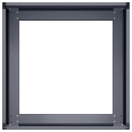 Кашпа, антрацит, 40x40x30 см, стомана