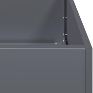 Кашпа, антрацит, 100x100x30 см, стомана