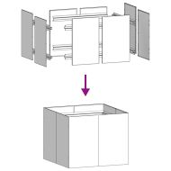 Кашпа, 100x100x80 см, поцинкована стомана