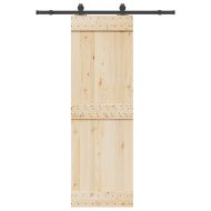 Комплект механизъм за плъзгаща врата, 152,5 см, стомана, черен