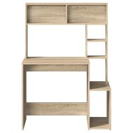 Бюро с рафтове, сонома дъб, 100x45x140 см, инженерно дърво