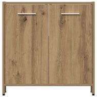 Комплект мебели за баня от 4 части Дъб артизан инженерно дърво