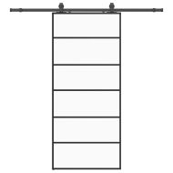 Плъзгаща се врата с обков черна 90x205 см ESG стъкло