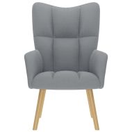 Релакс стол, светлосив, текстил