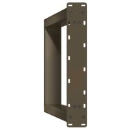 Крака за конзолна маса, U-образни, 2 бр., естествена стомана, 38 x (72-73) см, стомана