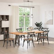 Крака за трапезарна маса, А-образни, 2 бр., 60 x (72-73) см, стомана