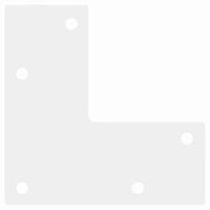 Крака за масичка за кафе, конична форма, 4 бр., бели, 30-31 см, стомана