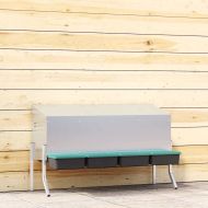 Кутия за гнездене за пилета с 3 отделения и крака, поцинкована стомана