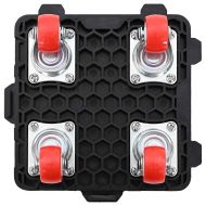 Мебелни колелца 4 бр. с повдигач, черни, 13,5x13,5x4,2 см, 300 кг