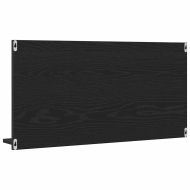 Шкаф за баня с огледало, черен дъб, 90x11x45 см, инженерно дърво