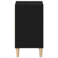 Шкаф за мивка, черен дъб, 80x33x60 см, инженерно дърво