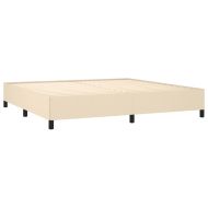 Боксспринг легло с матрак, кремаво, 200x200 см, плат