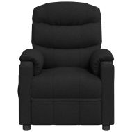 Електрически стол реклайнер, черен, текстил