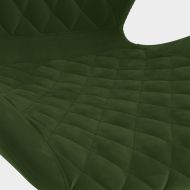 Бар табуретки, 2 бр, тъмнозелени, кадифе