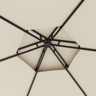 Беседка със странични стени, 3,1x2,7 м, кремава