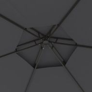 Беседка със странични стени, 3,1x2,7 м, антрацит