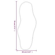 Стенно огледало черно 70x30 см
