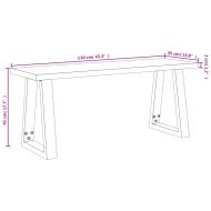 Трапезен комплект от 3 части с жив ръб акациево дърво масив
