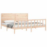 Рамка за легло с табла Super King Size дърво масив
