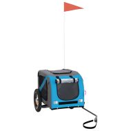 Ремарке за колело за любимци син и сив Оксфорд плат и желязо