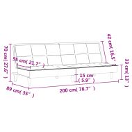 Разтегателен диван, черен, плат