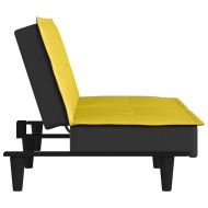 Разтегателен диван, светложълт, плат