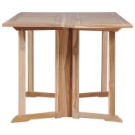 Градински трапезен комплект, сгъваем, 7 части, тик масив