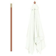 Градински чадър с дървен прът, 150x200 см, пясъчен