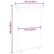 Вертикална тента за балкон, 125x250 см, синя