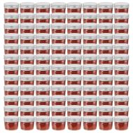 Стъклени буркани за сладко със сребристи капачки, 96 бр, 110 мл