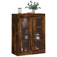 Стенен шкаф опушен дъб 69,5x34x90 см инженерно дърво