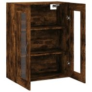 Стенен шкаф опушен дъб 69,5x34x90 см инженерно дърво