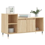 ТВ шкаф, бетонно сиво, 100x35x55 см, инженерно дърво