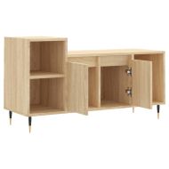 ТВ шкаф, бетонно сиво, 100x35x55 см, инженерно дърво