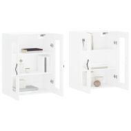 Стенни шкафове, 2 бр, бели, инженерно дърво