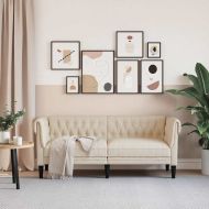 Честърфийлд диван 2-местен лен