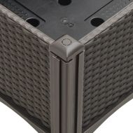 Градинска кашпа с крака, кафява, 200x160x42 см, PP