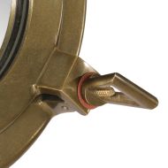 Огледало за стена с илюминатор Ø30 см алуминий и стъкло