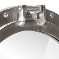 Огледало за стена с илюминатор Ø50 см алуминий и стъкло