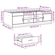 Дневно легло с чекмеджета, без матрак, бетонно сив, 90x190 см