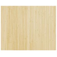 Килим, правоъгълен, светъл натурален, 80x100 см, бамбук