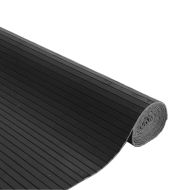 Килим, правоъгълен, сив, 80x200 см, бамбук