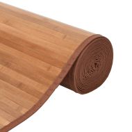 Килим, правоъгълен, натурален, 80x300 см, бамбук