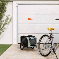 Ремарке за колело за любимци черен и сив Оксфорд плат и желязо